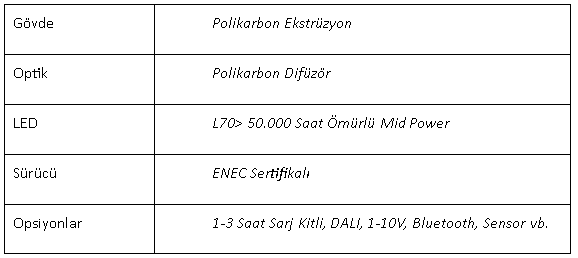 Teknik Spesifikasyon 1